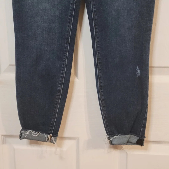 SPANX Large distressed Dark wash Pull on Jeans - Picture 3 of 10
